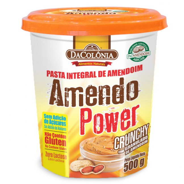 Pasta De Amendoim Crunchy Com Granulado De Amendoim – Amendo Power (DaColônia)