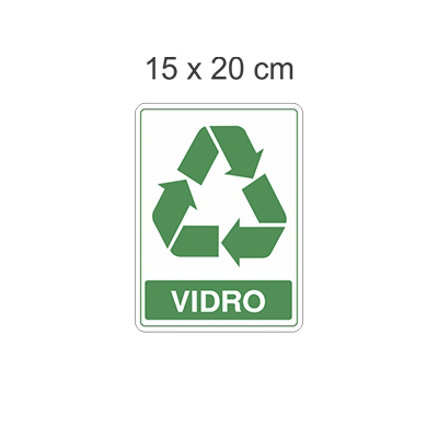 Placas Imports Fácil De Sinalizar – Adesivo Reciclagem Vidro.