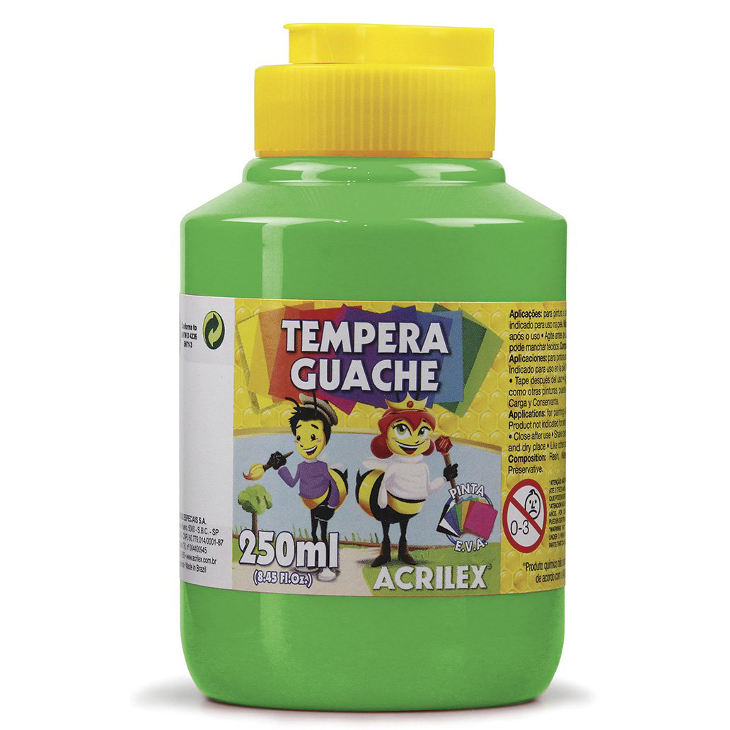 Tempera Guache Verde Folha Acrilex 250ml
