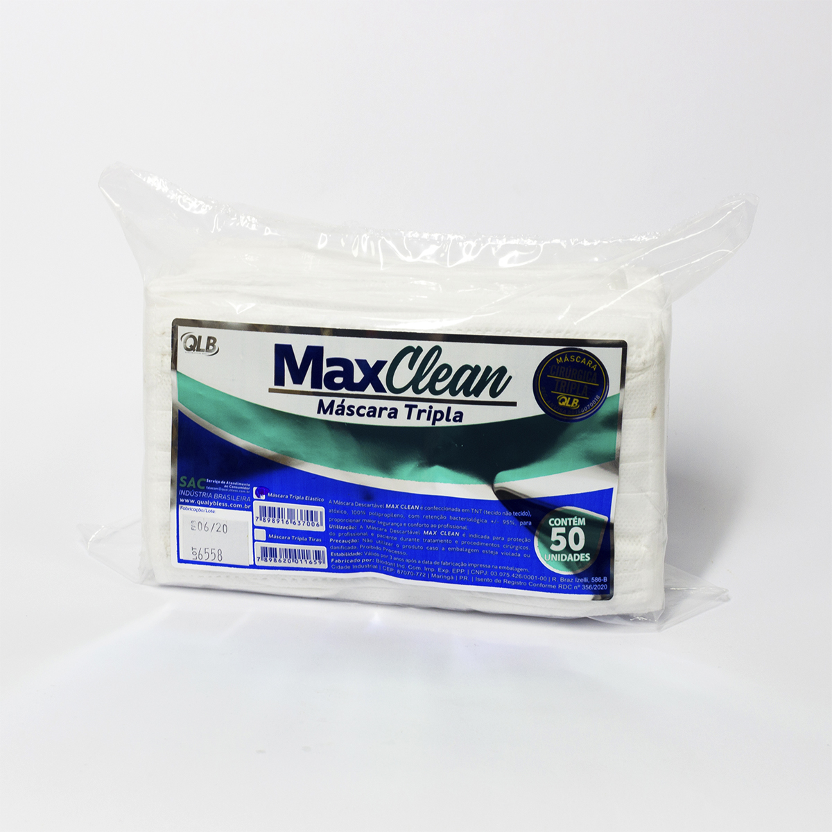 Máscara Descartável Max Clean – 50 Unidades